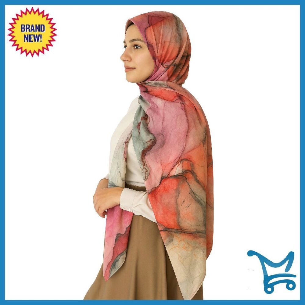 72x28 Cotton-Modal Hijab Scarf, Soft Lightweight Shawl for Modest Fashion